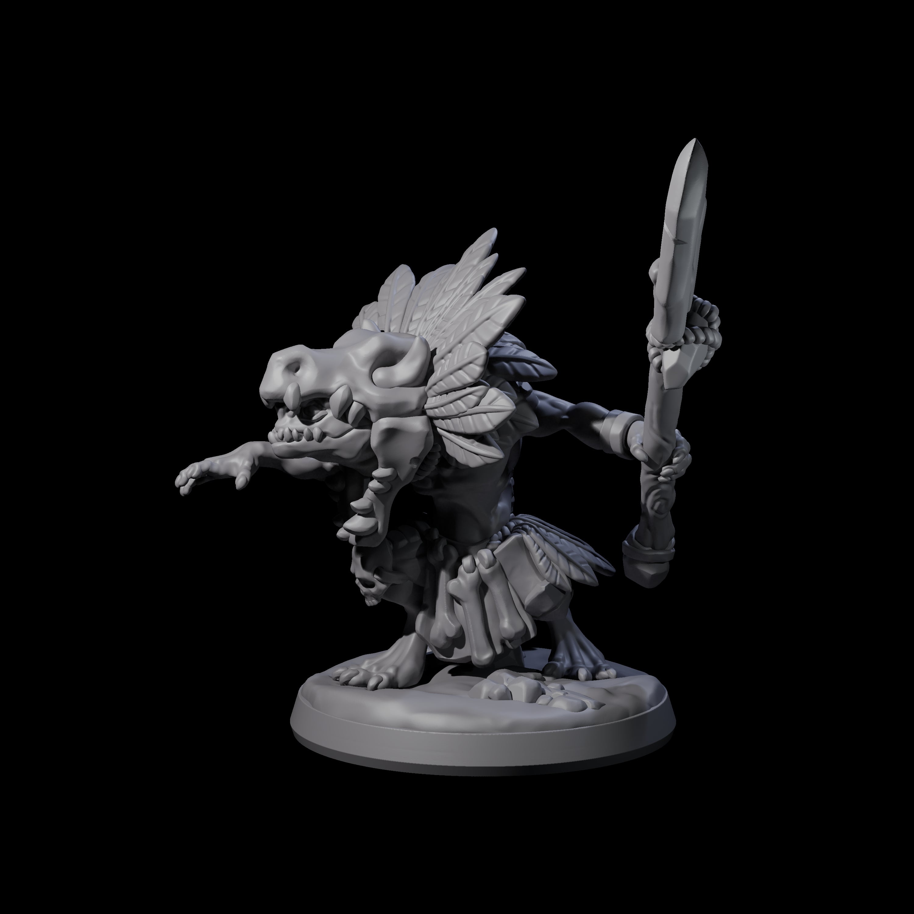Wild Raging Kobold C Miniature for Dungeons and Dragons, Pathfinder or other TTRPGs