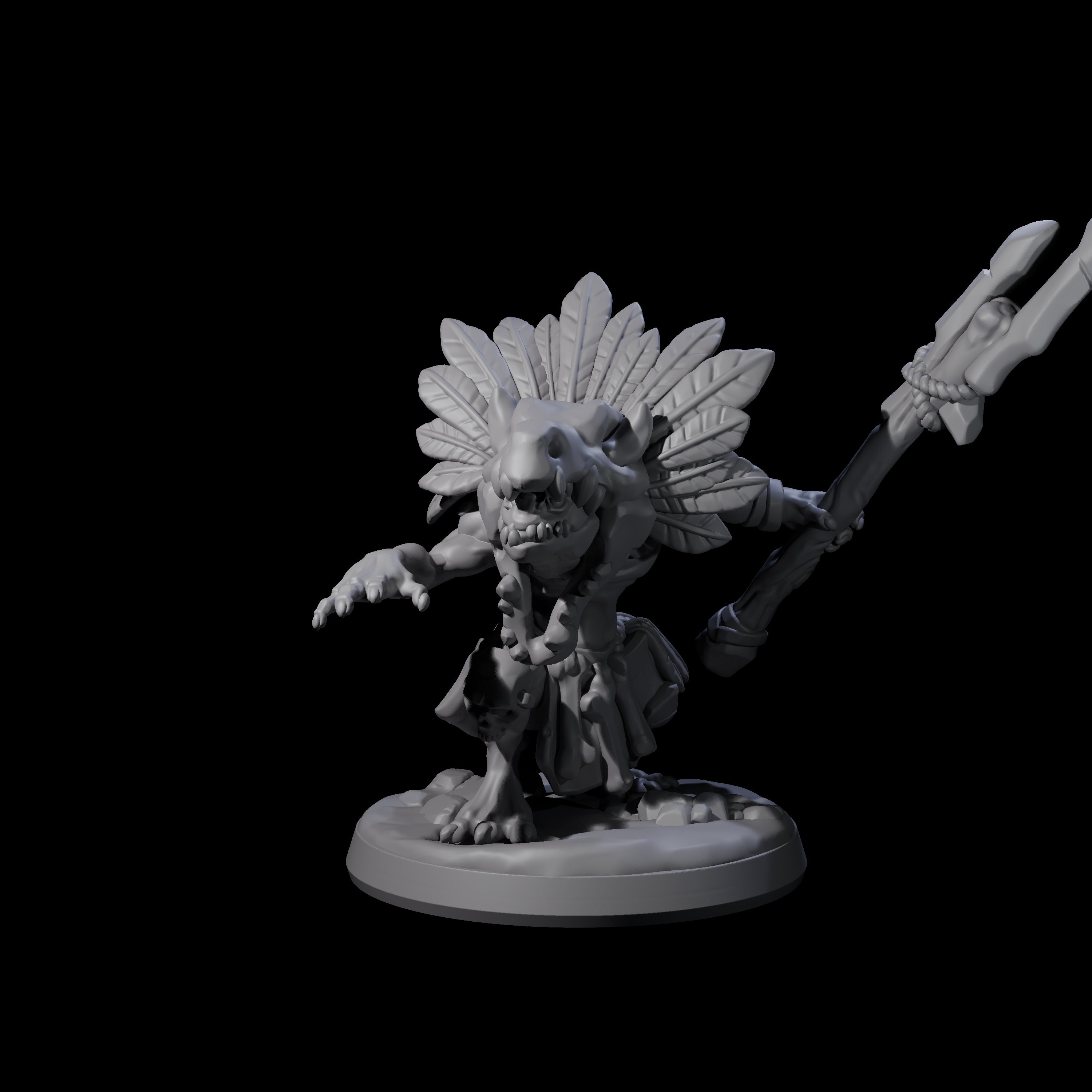 Wild Raging Kobold C Miniature for Dungeons and Dragons, Pathfinder or other TTRPGs