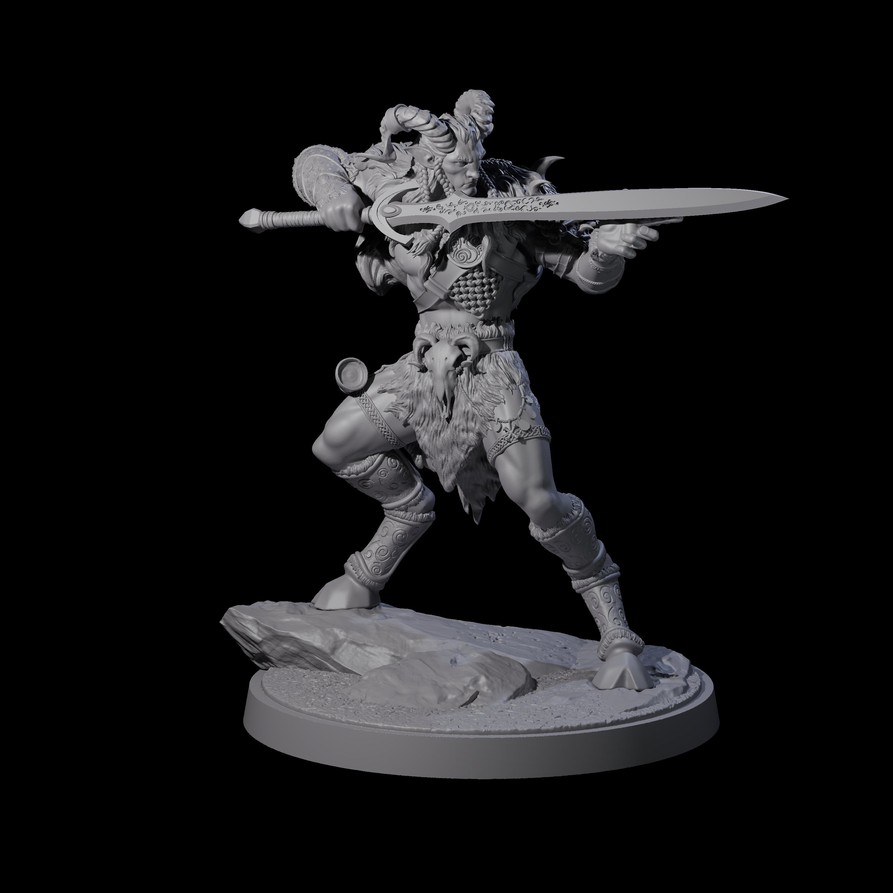 Wild Satyr Hunter A Miniature for Dungeons and Dragons, Pathfinder or other TTRPGs
