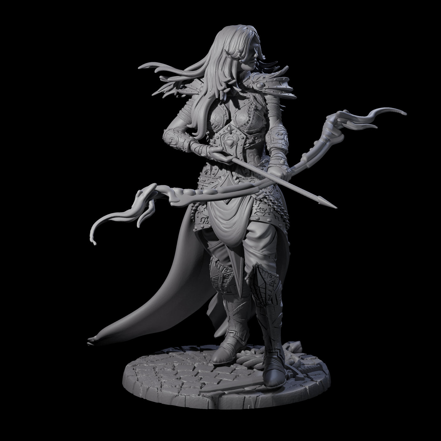 Wilderness Archer Miniature for Dungeons and Dragons, Pathfinder or other TTRPGs