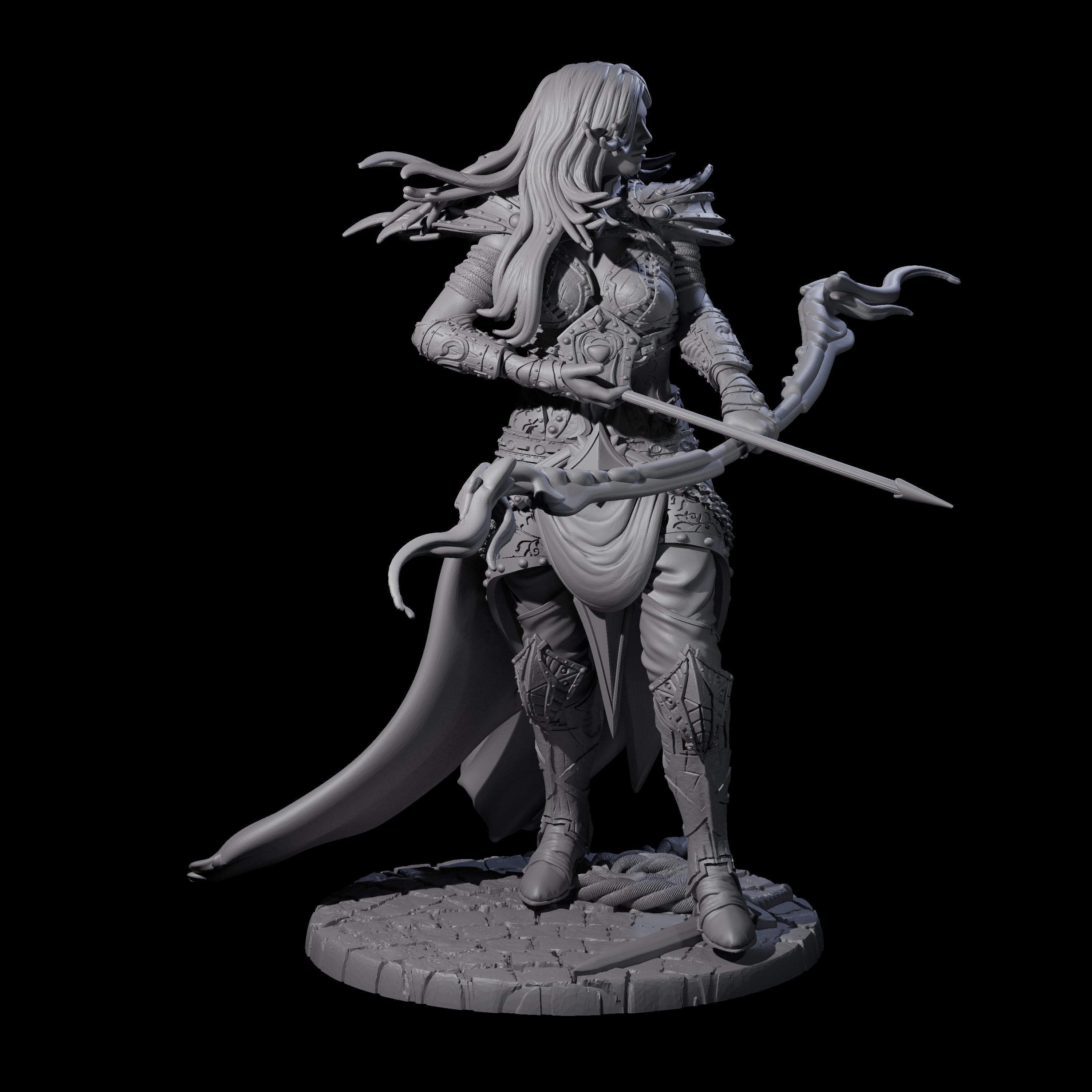 Wilderness Archer Miniature for Dungeons and Dragons, Pathfinder or other TTRPGs