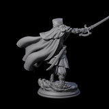 Wind Swept Human Warrior Miniature for Dungeons and Dragons, Pathfinder or other TTRPGs