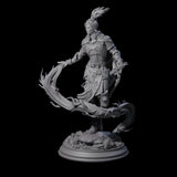 Windswept Elf Spellcaster Miniature for Dungeons and Dragons, Pathfinder or other TTRPGs