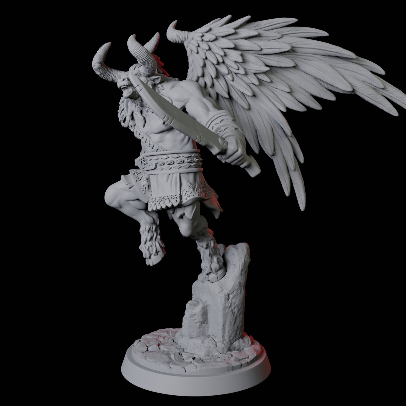 Winged Bull Man A Miniature for Dungeons and Dragons, Pathfinder or other TTRPGs