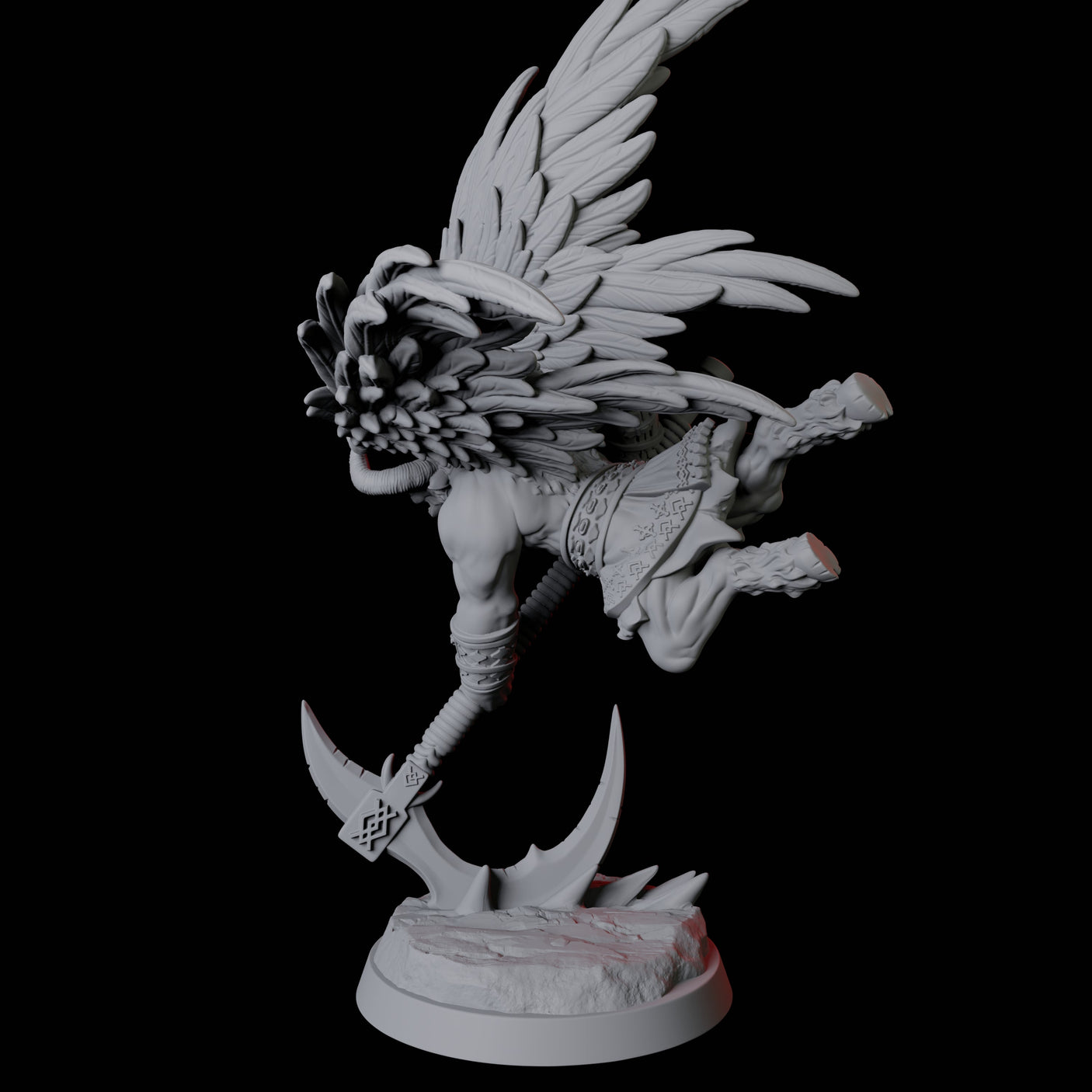 Winged Bull Man C Miniature for Dungeons and Dragons, Pathfinder or other TTRPGs