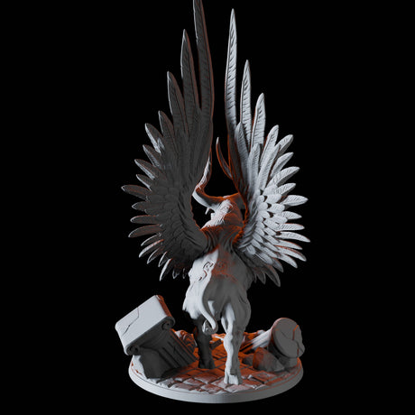 Winged Bull Miniature for Dungeons and Dragons, Pathfinder or other TTRPGs