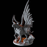 Winged Bull Miniature for Dungeons and Dragons, Pathfinder or other TTRPGs