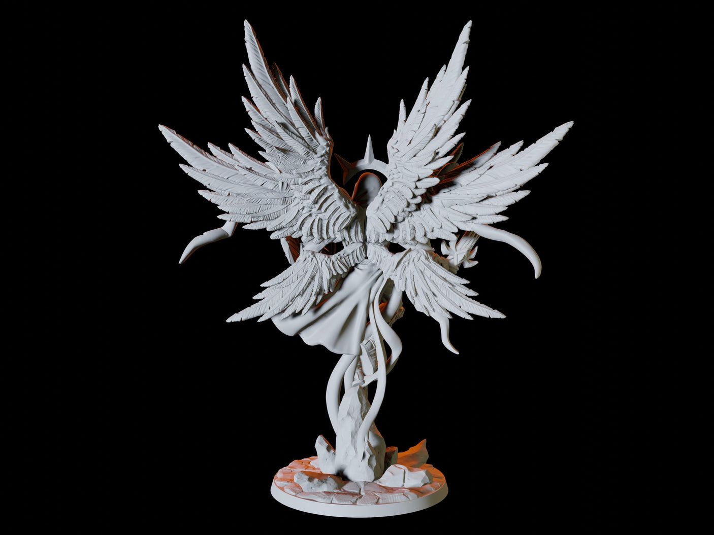 Winged Celestial Miniature for Dungeons and Dragons, Pathfinder or other TTRPGs
