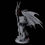 Winged Dragonborn General Miniature for Dungeons and Dragons, Pathfinder or other TTRPGs