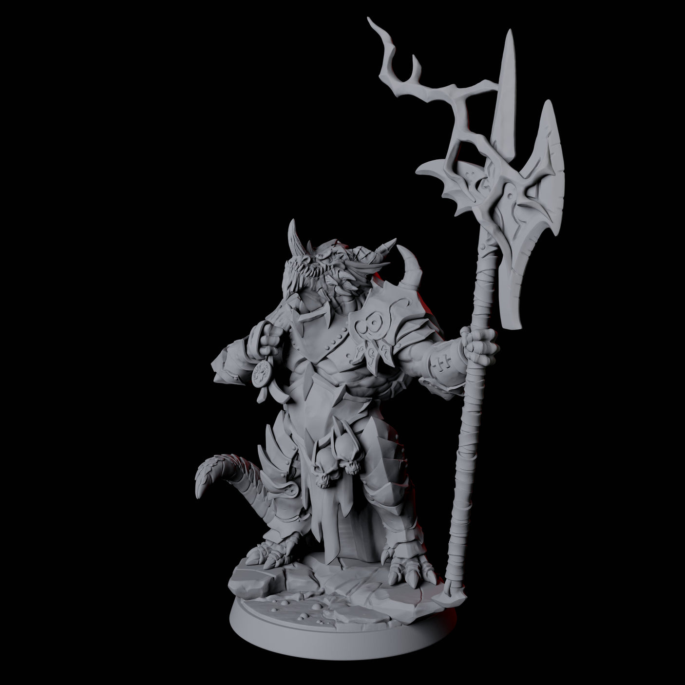 Winged Dragonborn General Miniature for Dungeons and Dragons, Pathfinder or other TTRPGs