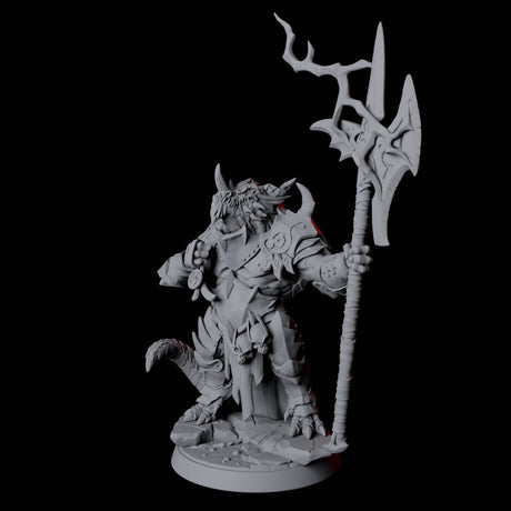 Winged Dragonborn General Miniature for Dungeons and Dragons, Pathfinder or other TTRPGs