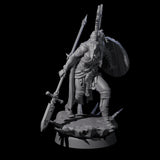 Winged Helm Warchief Miniature for Dungeons and Dragons, Pathfinder or other TTRPGs