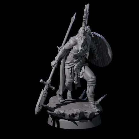 Winged Helm Warchief Miniature for Dungeons and Dragons, Pathfinder or other TTRPGs