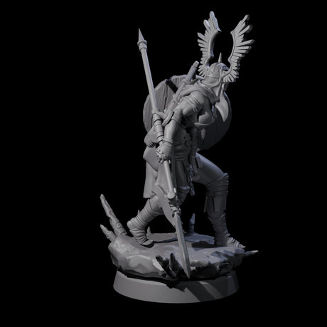 Winged Helm Warchief Miniature for Dungeons and Dragons, Pathfinder or other TTRPGs