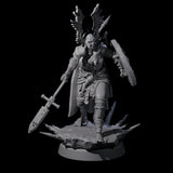 Winged Helm Warchief Miniature for Dungeons and Dragons, Pathfinder or other TTRPGs