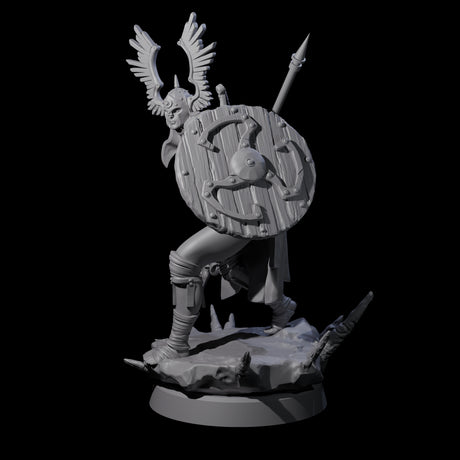 Winged Helm Warchief Miniature for Dungeons and Dragons, Pathfinder or other TTRPGs