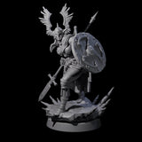 Winged Helm Warchief Miniature for Dungeons and Dragons, Pathfinder or other TTRPGs