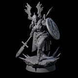 Winged Helm Warchief Miniature for Dungeons and Dragons, Pathfinder or other TTRPGs