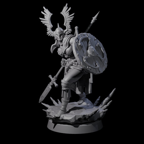 Winged Helm Warchief Miniature for Dungeons and Dragons, Pathfinder or other TTRPGs