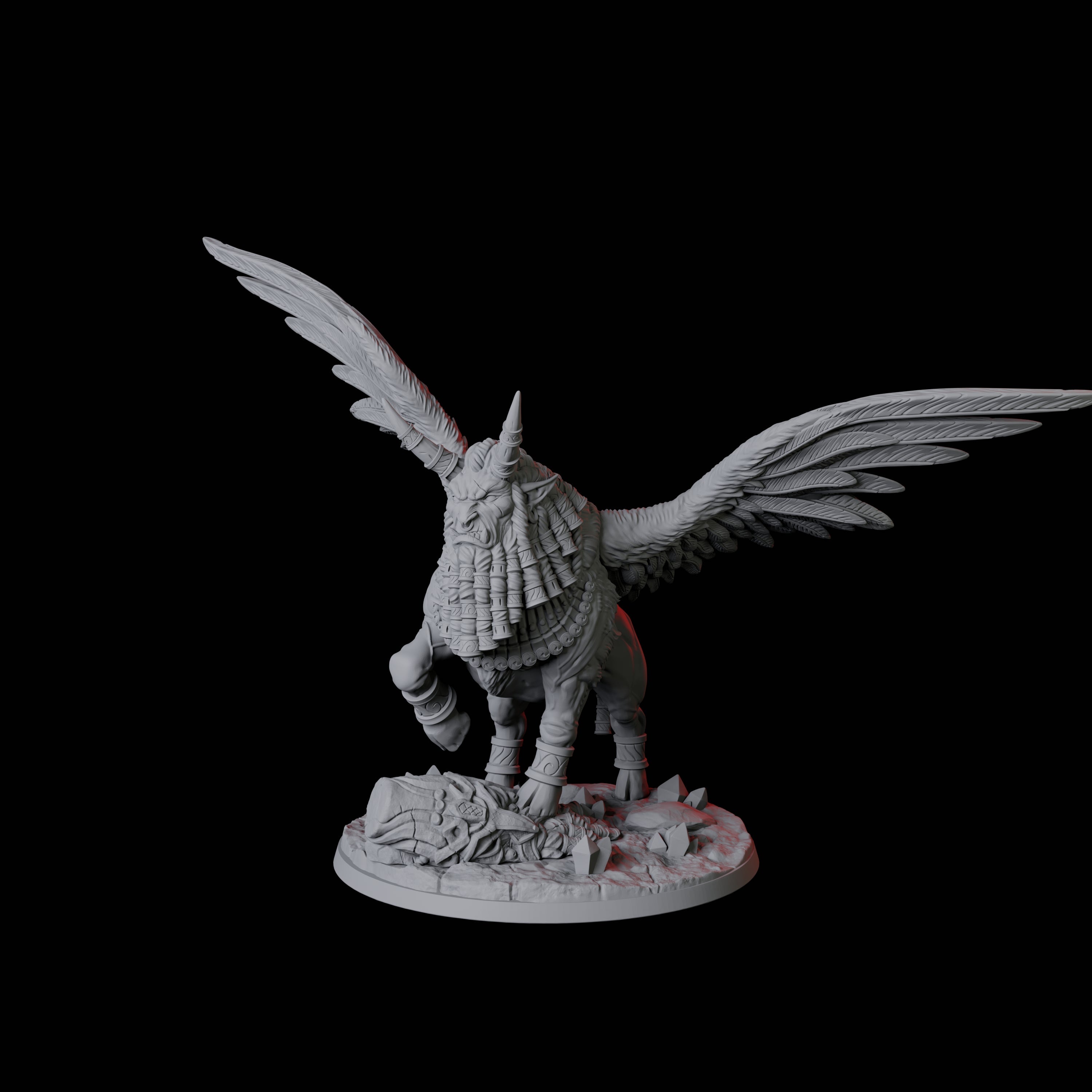 Winged Lamassu Bull Miniature for Dungeons and Dragons, Pathfinder or other TTRPGs