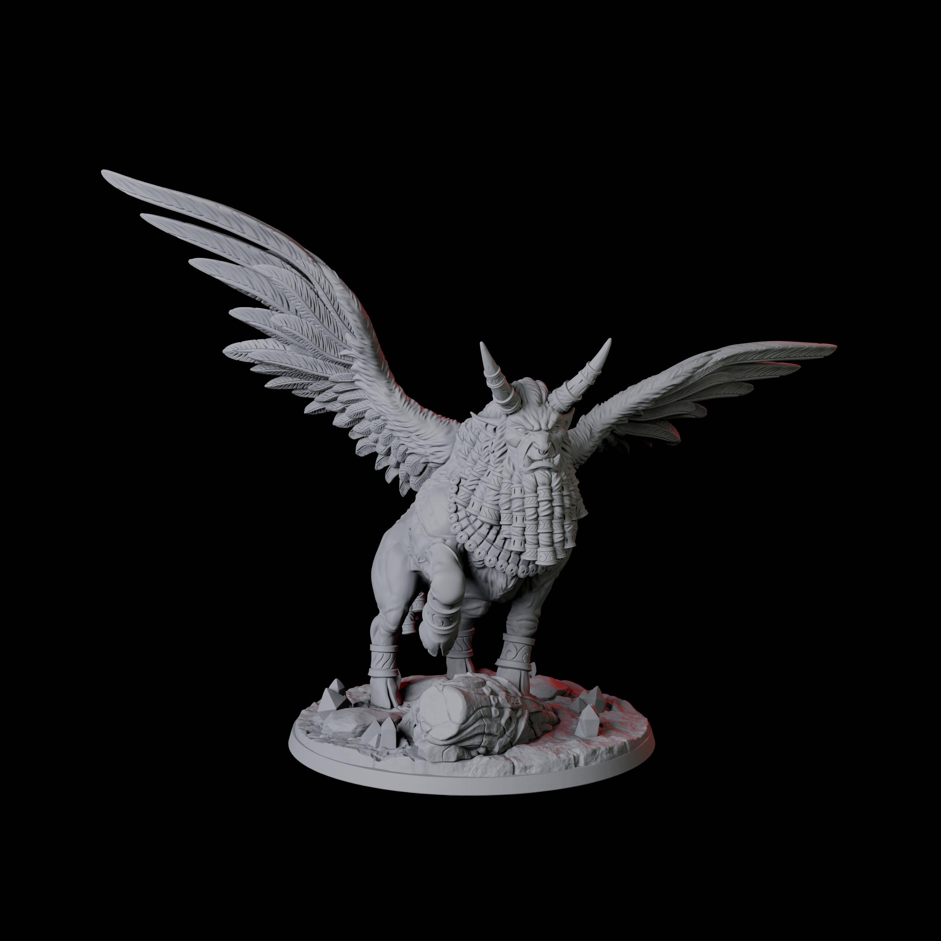 Winged Lamassu Bull Miniature for Dungeons and Dragons, Pathfinder or other TTRPGs