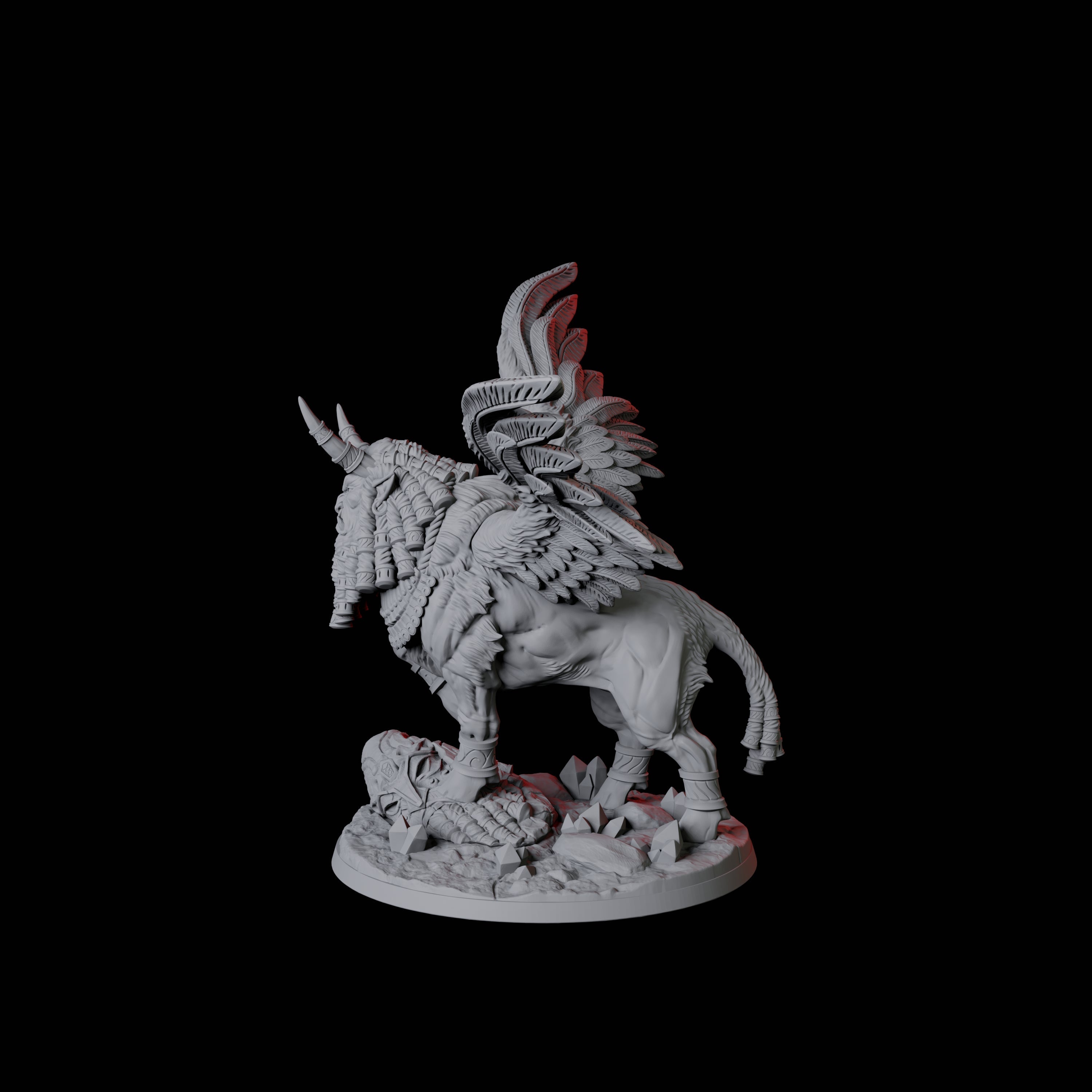 Winged Lamassu Bull Miniature for Dungeons and Dragons, Pathfinder or other TTRPGs