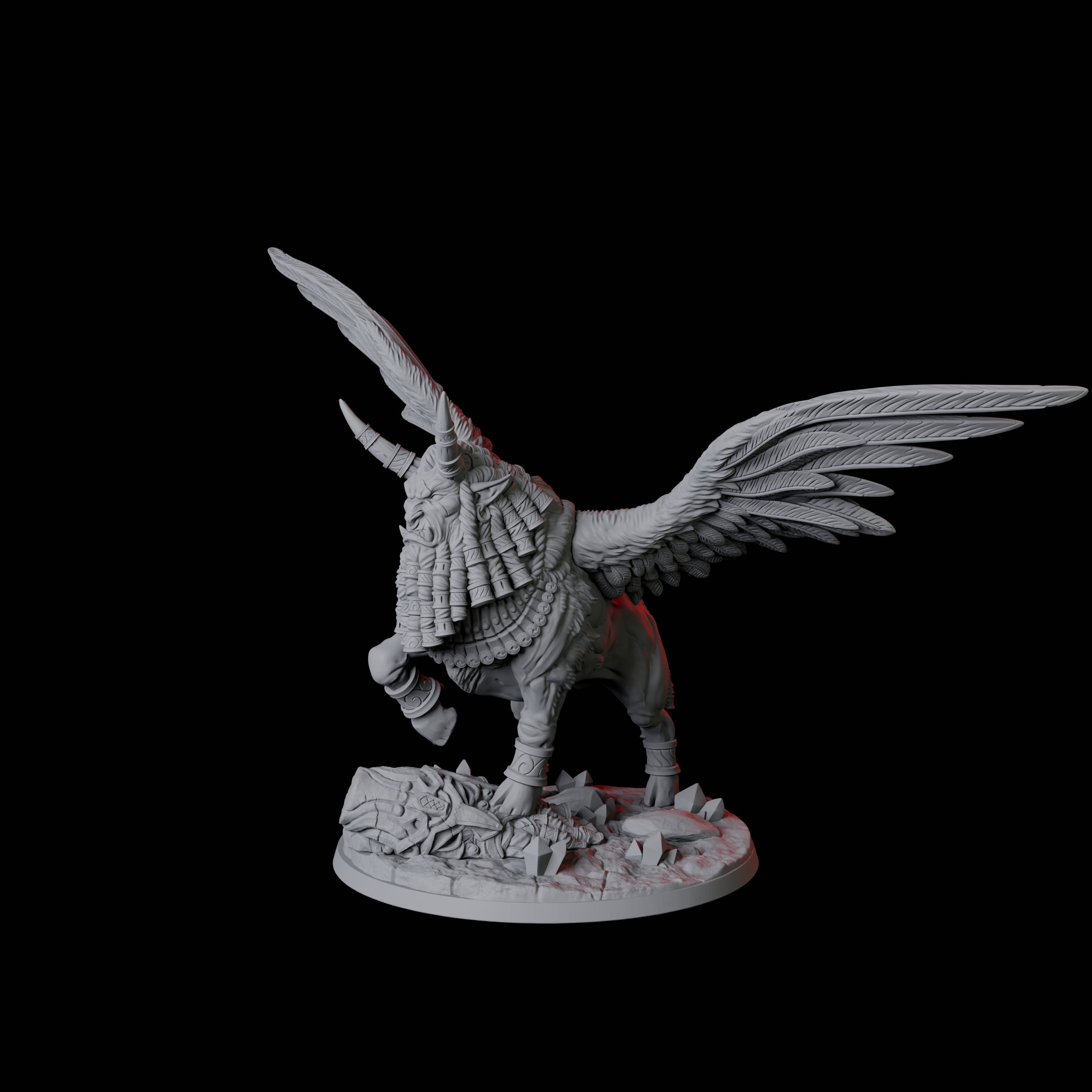 Winged Lamassu Bull Miniature for Dungeons and Dragons, Pathfinder or other TTRPGs