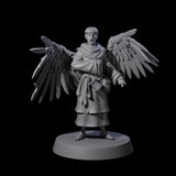 Winged Monk Miniature for Dungeons and Dragons, Pathfinder or other TTRPGs