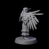 Winged Monk Miniature for Dungeons and Dragons, Pathfinder or other TTRPGs