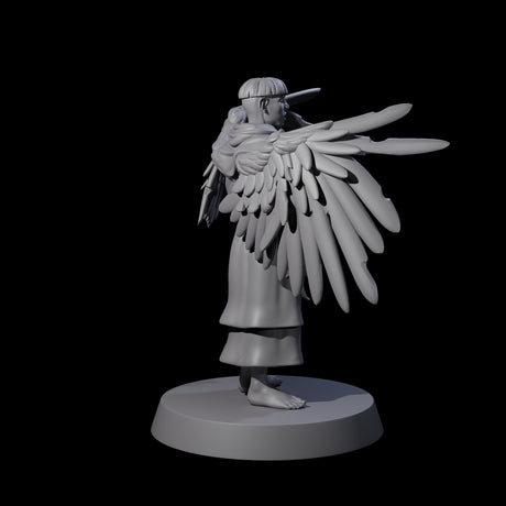 Winged Monk Miniature for Dungeons and Dragons, Pathfinder or other TTRPGs
