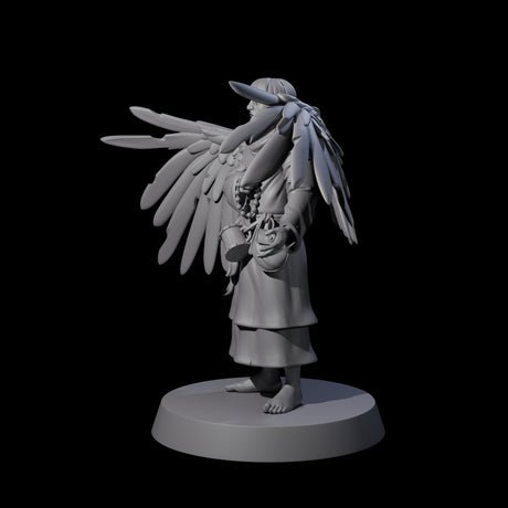 Winged Monk Miniature for Dungeons and Dragons, Pathfinder or other TTRPGs