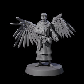 Winged Monk Miniature for Dungeons and Dragons, Pathfinder or other TTRPGs