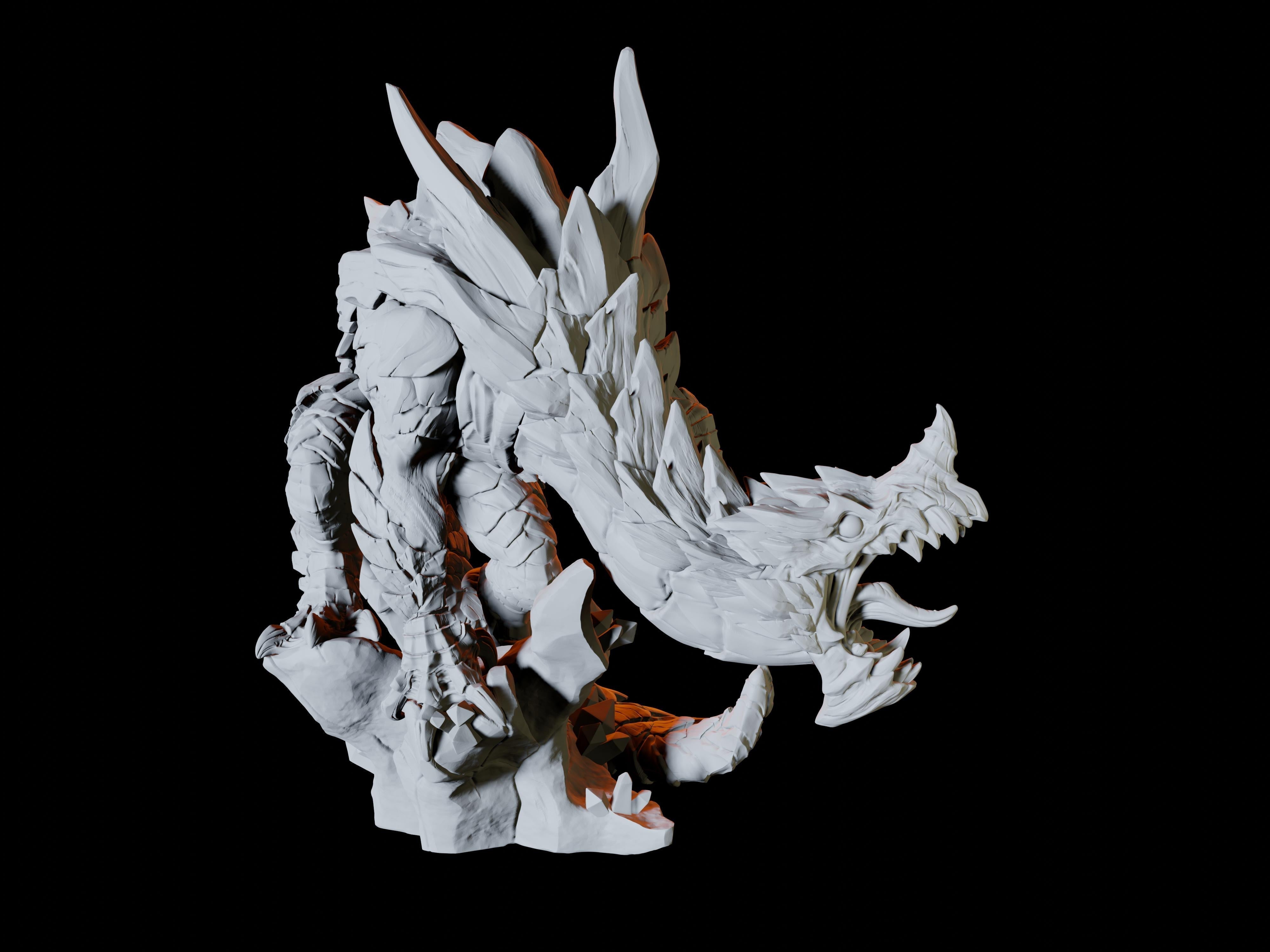 Wingless Ancient or Adult Dragon Miniature for Dungeons and Dragons - Myth Forged