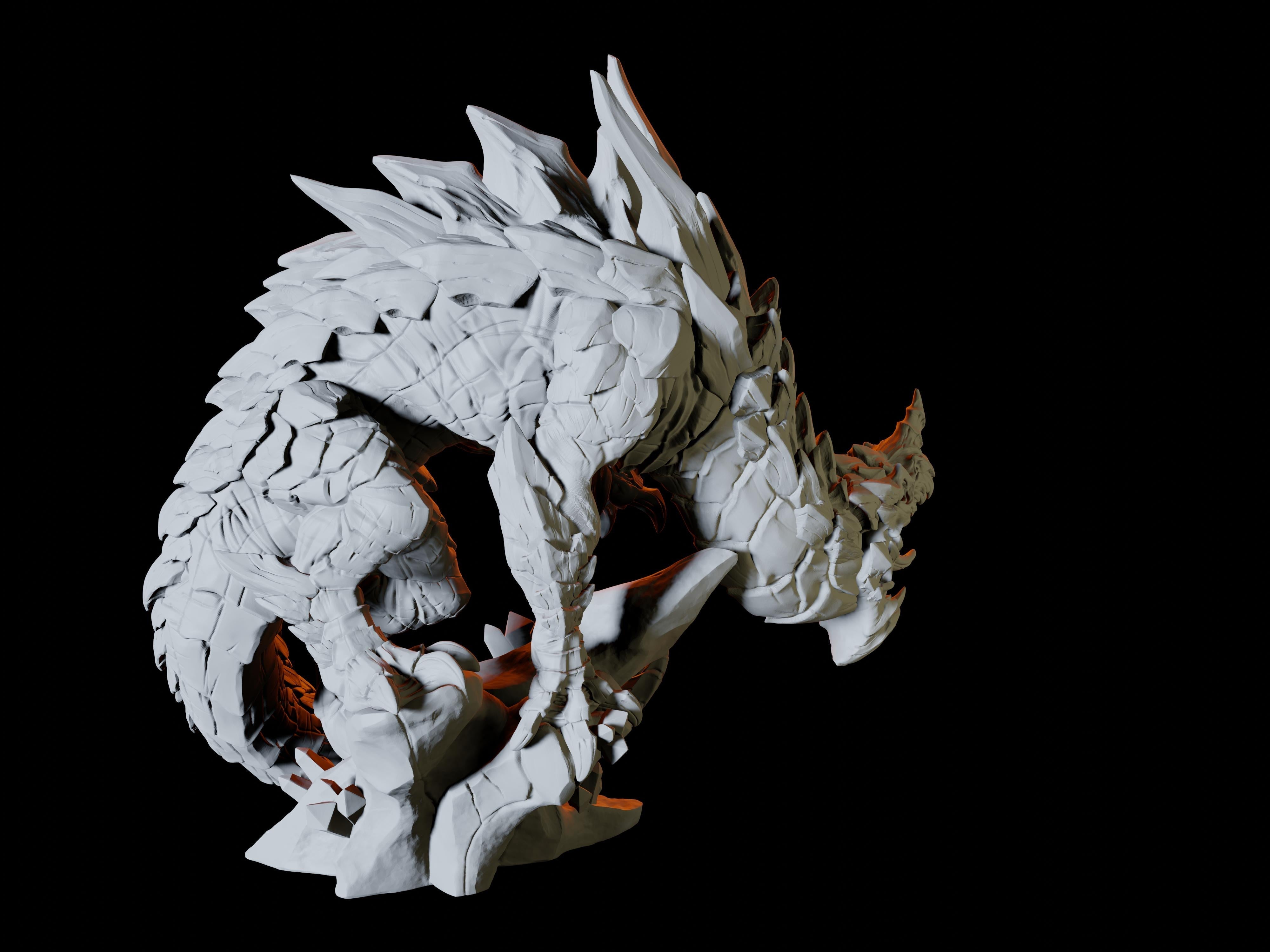 Wingless Ancient or Adult Dragon Miniature for Dungeons and Dragons - Myth Forged