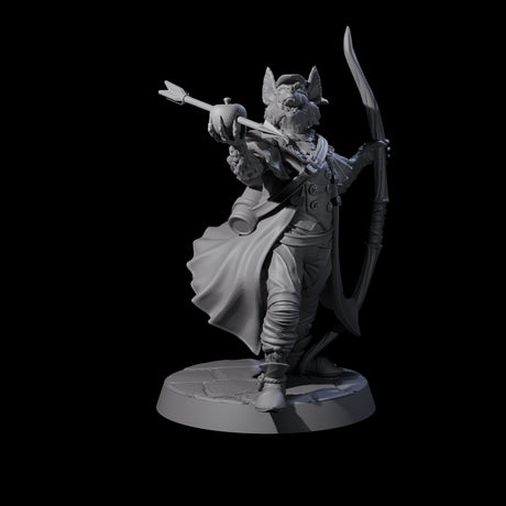 Winning Kitsune Archer Miniature for Dungeons and Dragons, Pathfinder or other TTRPGs