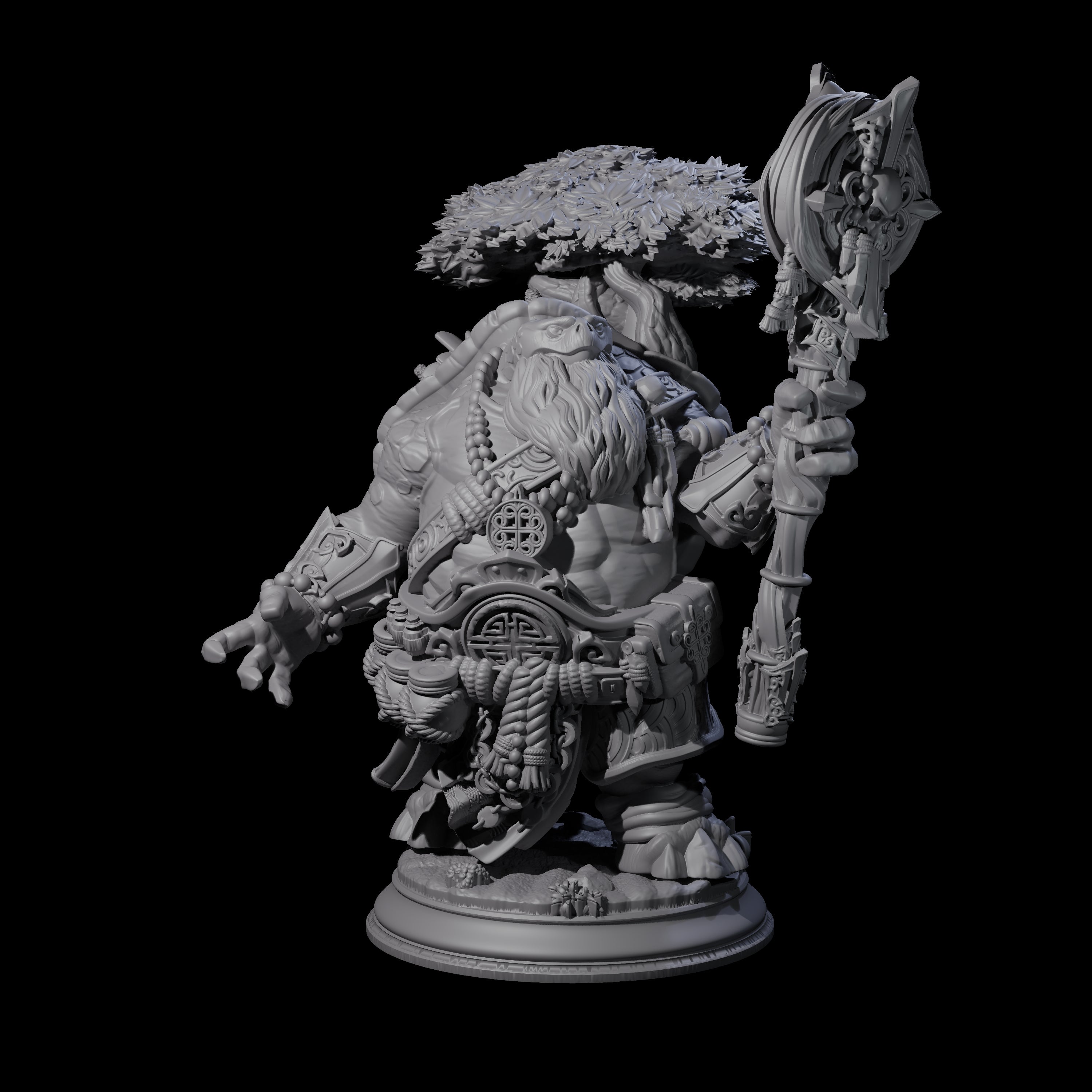 Wise Tortle Monk Miniature for Dungeons and Dragons, Pathfinder or other TTRPGs