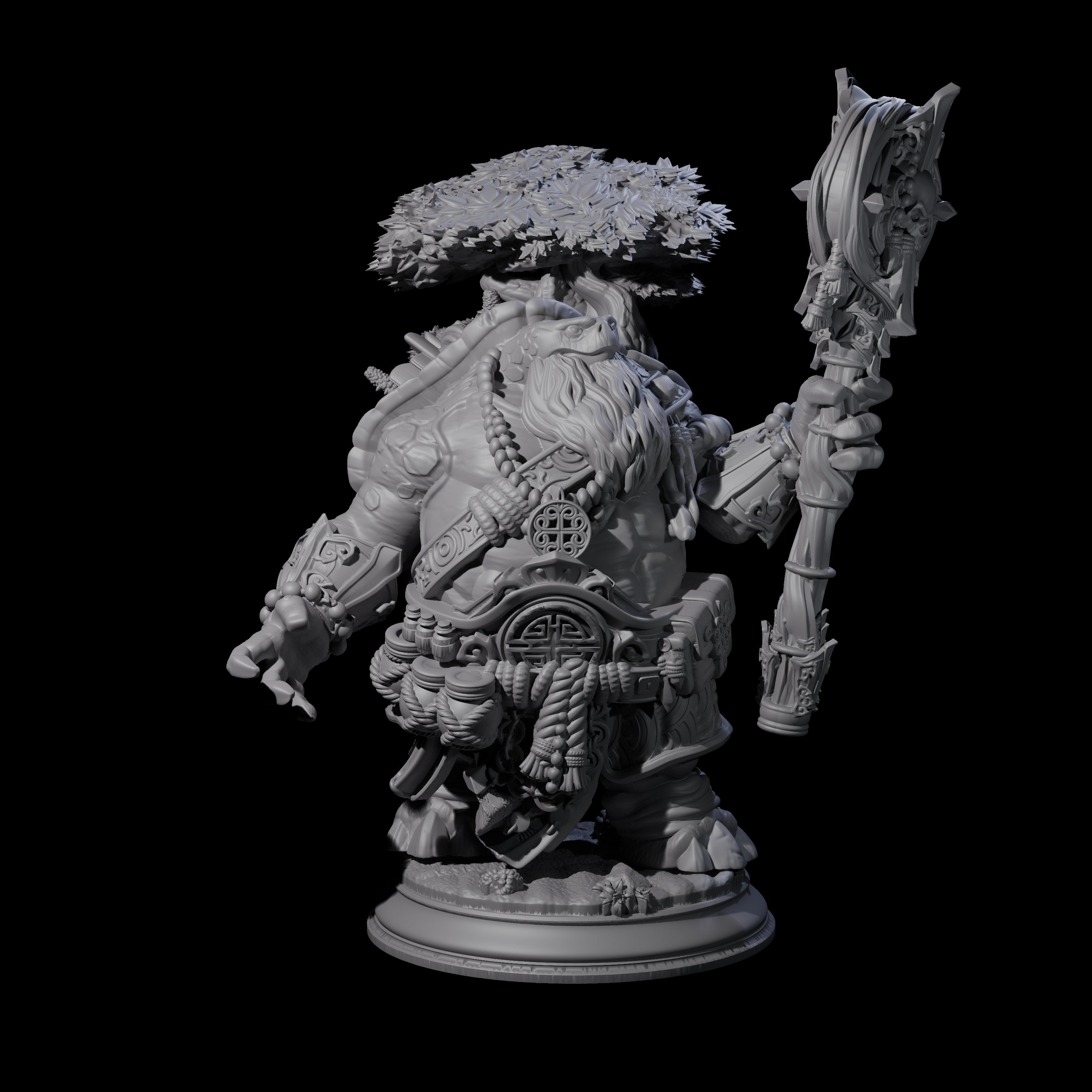 Wise Tortle Monk Miniature for Dungeons and Dragons, Pathfinder or other TTRPGs