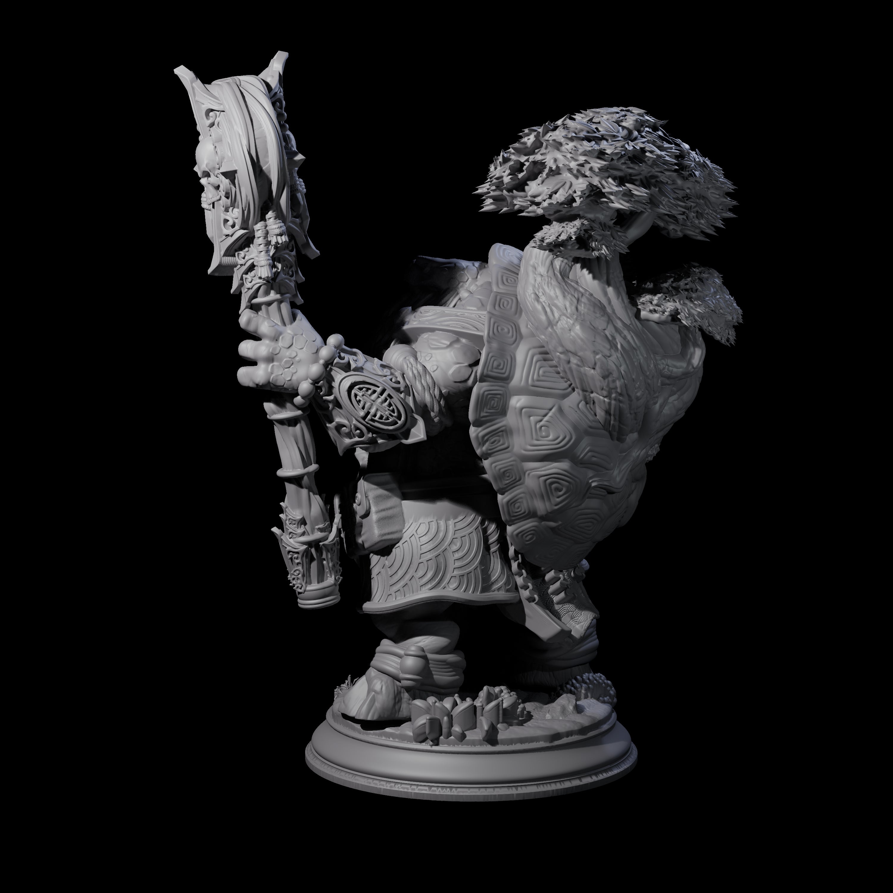 Wise Tortle Monk Miniature for Dungeons and Dragons, Pathfinder or other TTRPGs