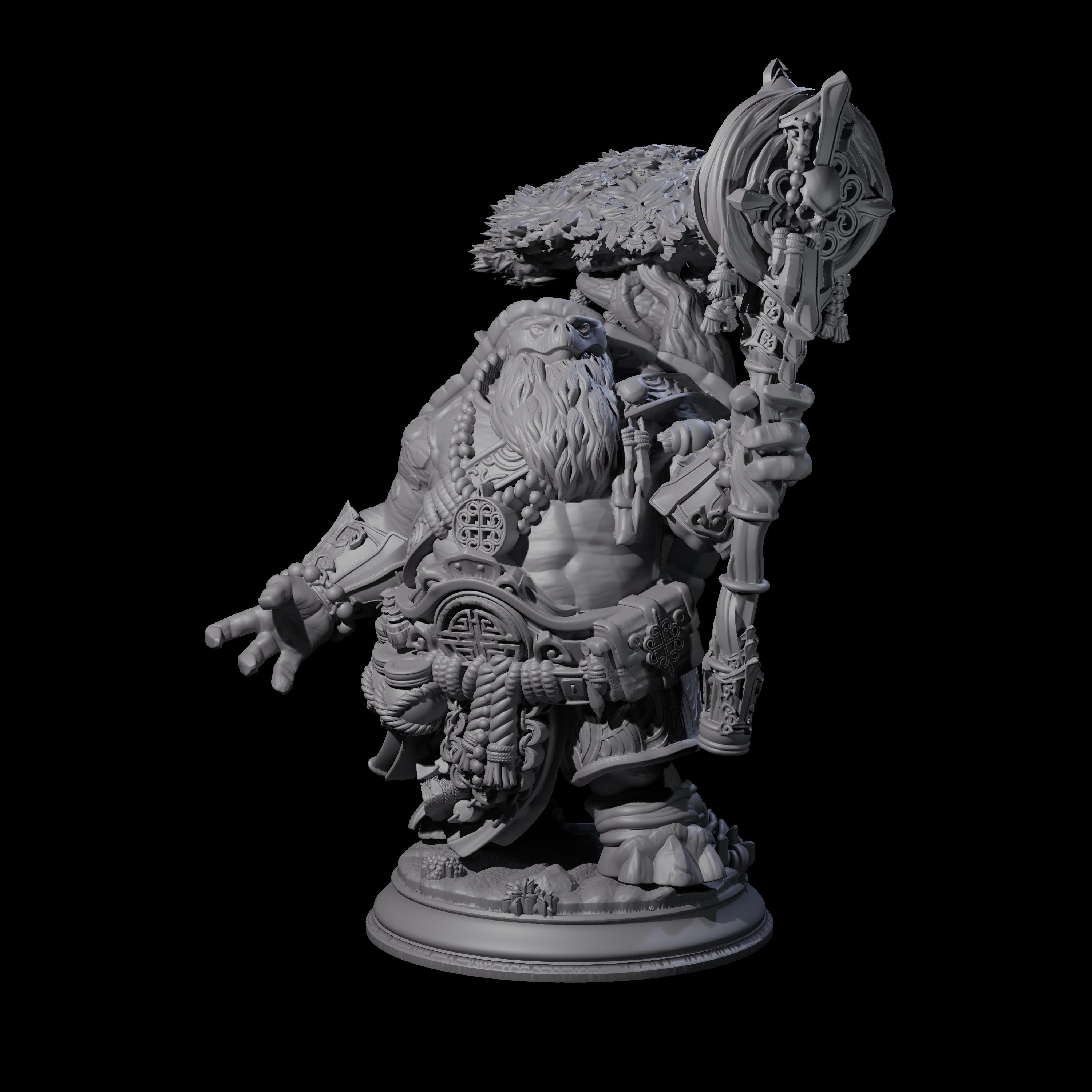 Wise Tortle Monk Miniature for Dungeons and Dragons, Pathfinder or other TTRPGs