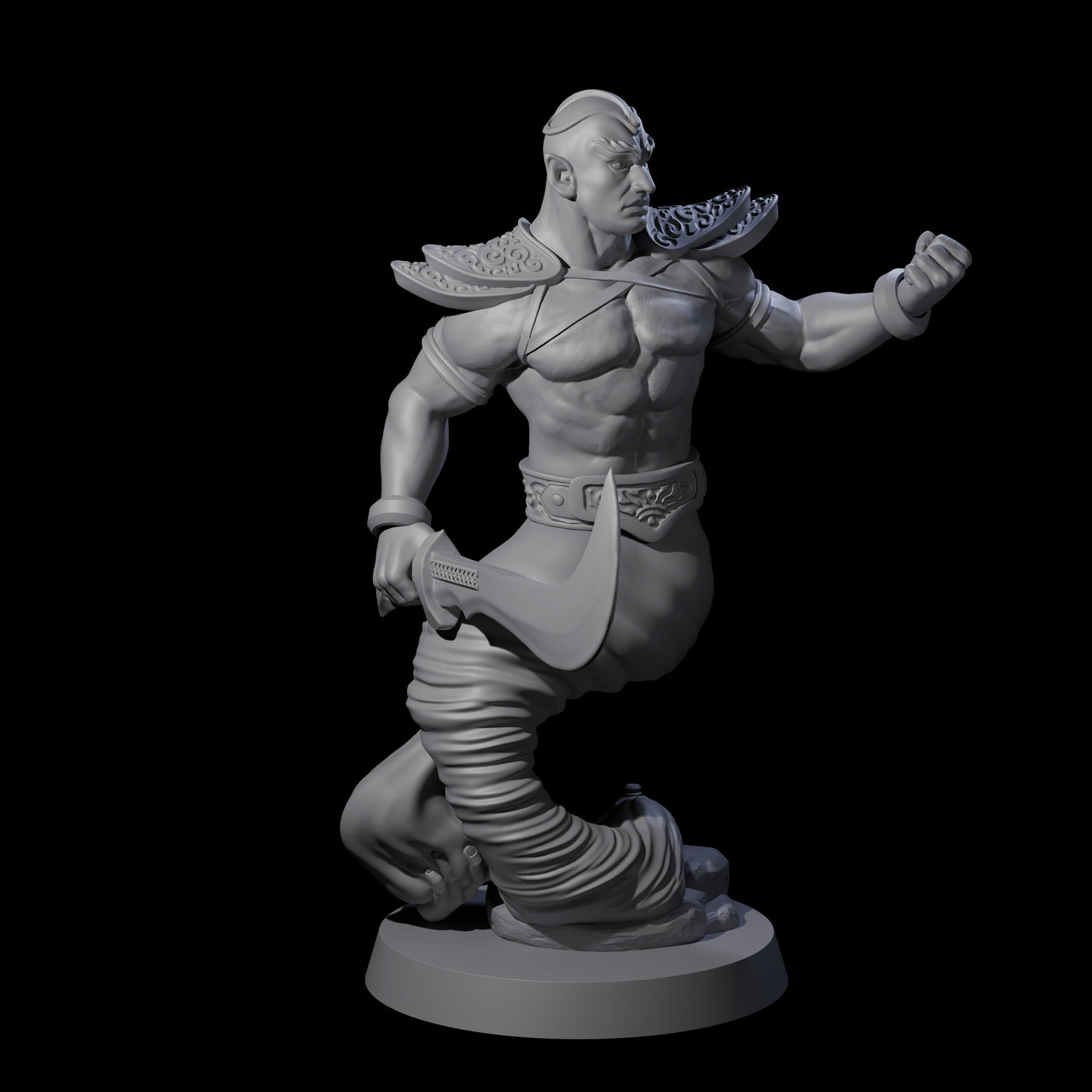 Wish Granting Djinni Miniature for Dungeons and Dragons, Pathfinder or other TTRPGs