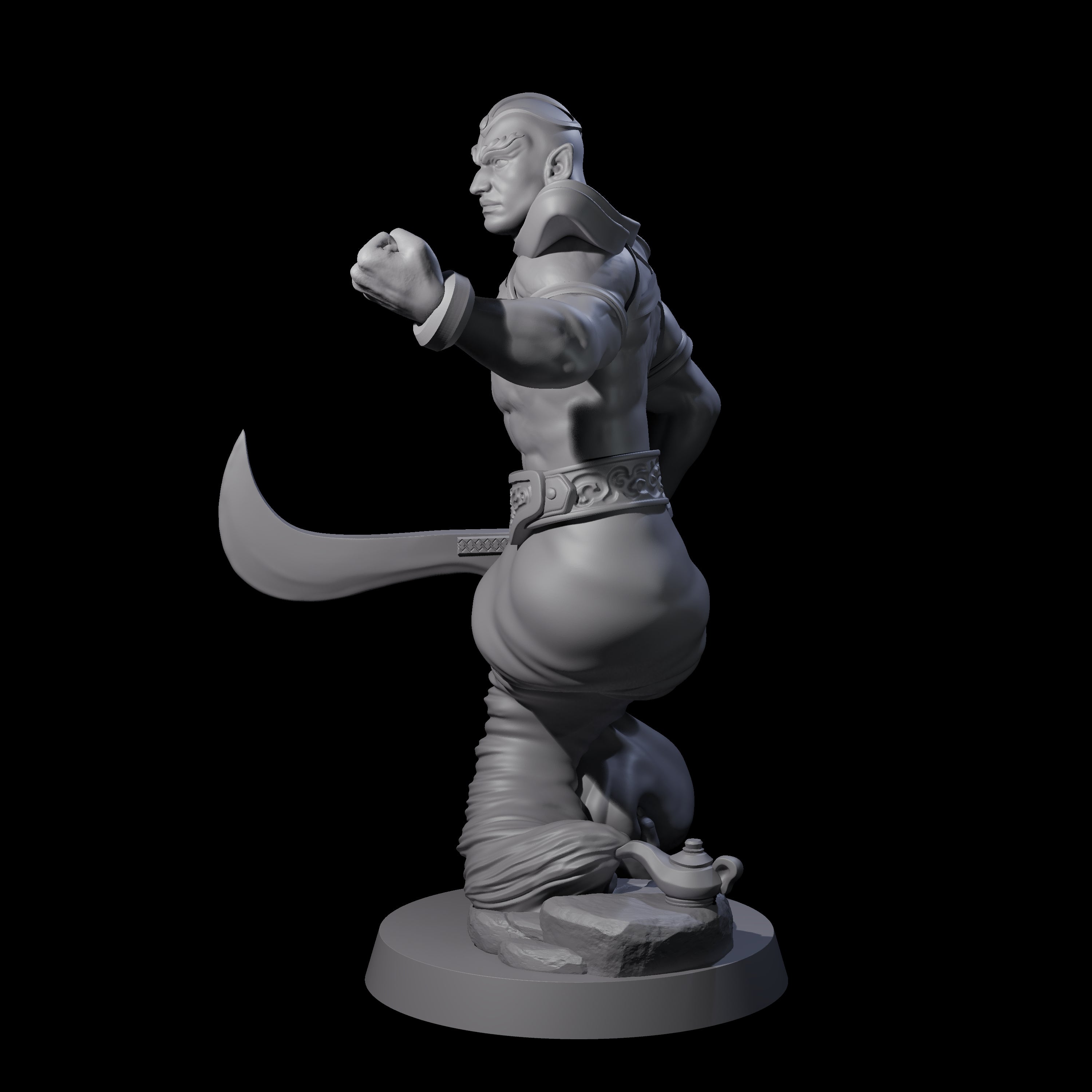 Wish Granting Djinni Miniature for Dungeons and Dragons, Pathfinder or other TTRPGs
