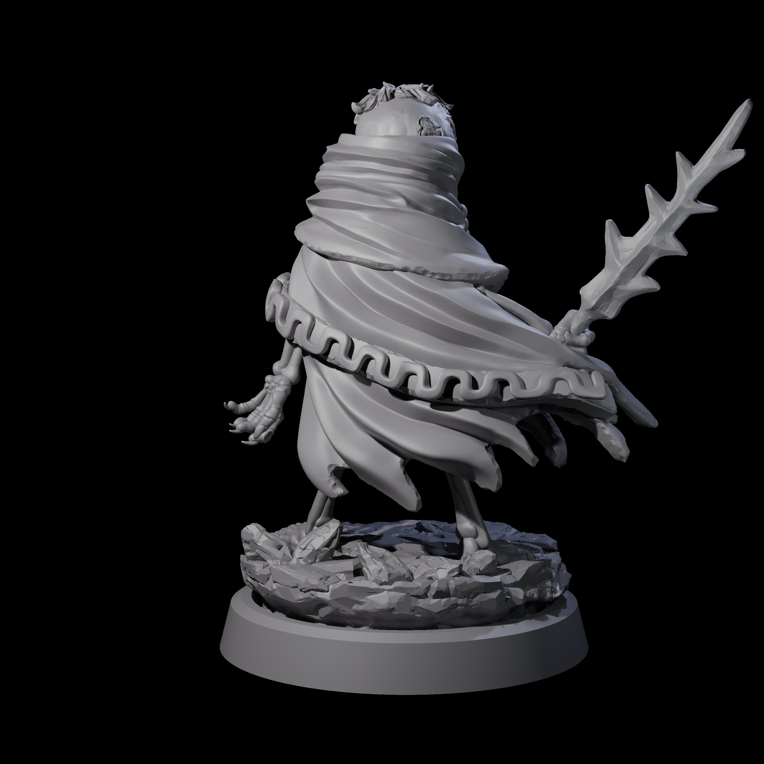 Withered Necromancer Marrowling A Miniature for Dungeons and Dragons, Pathfinder or other TTRPGs