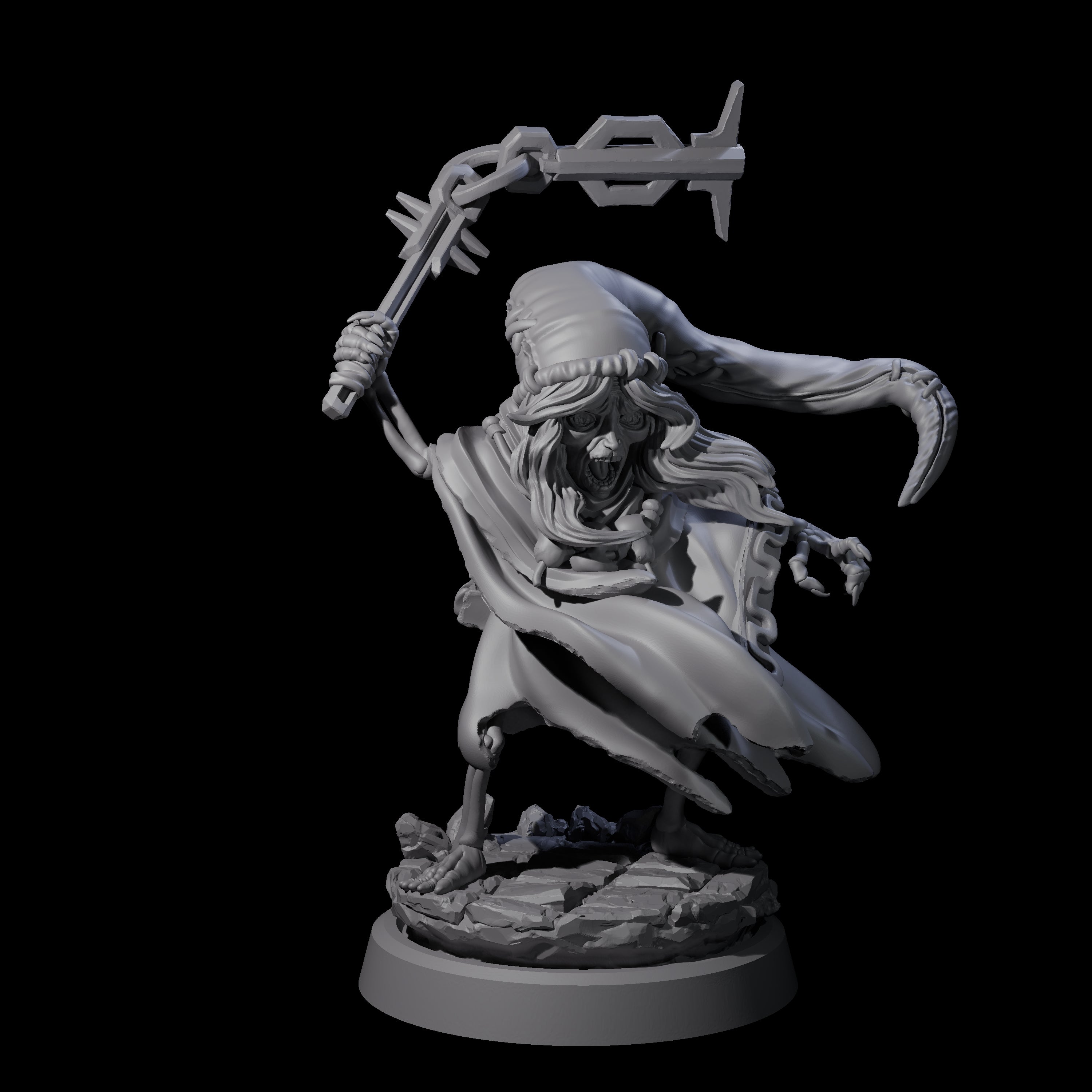 Withered Necromancer Marrowling B Miniature for Dungeons and Dragons, Pathfinder or other TTRPGs