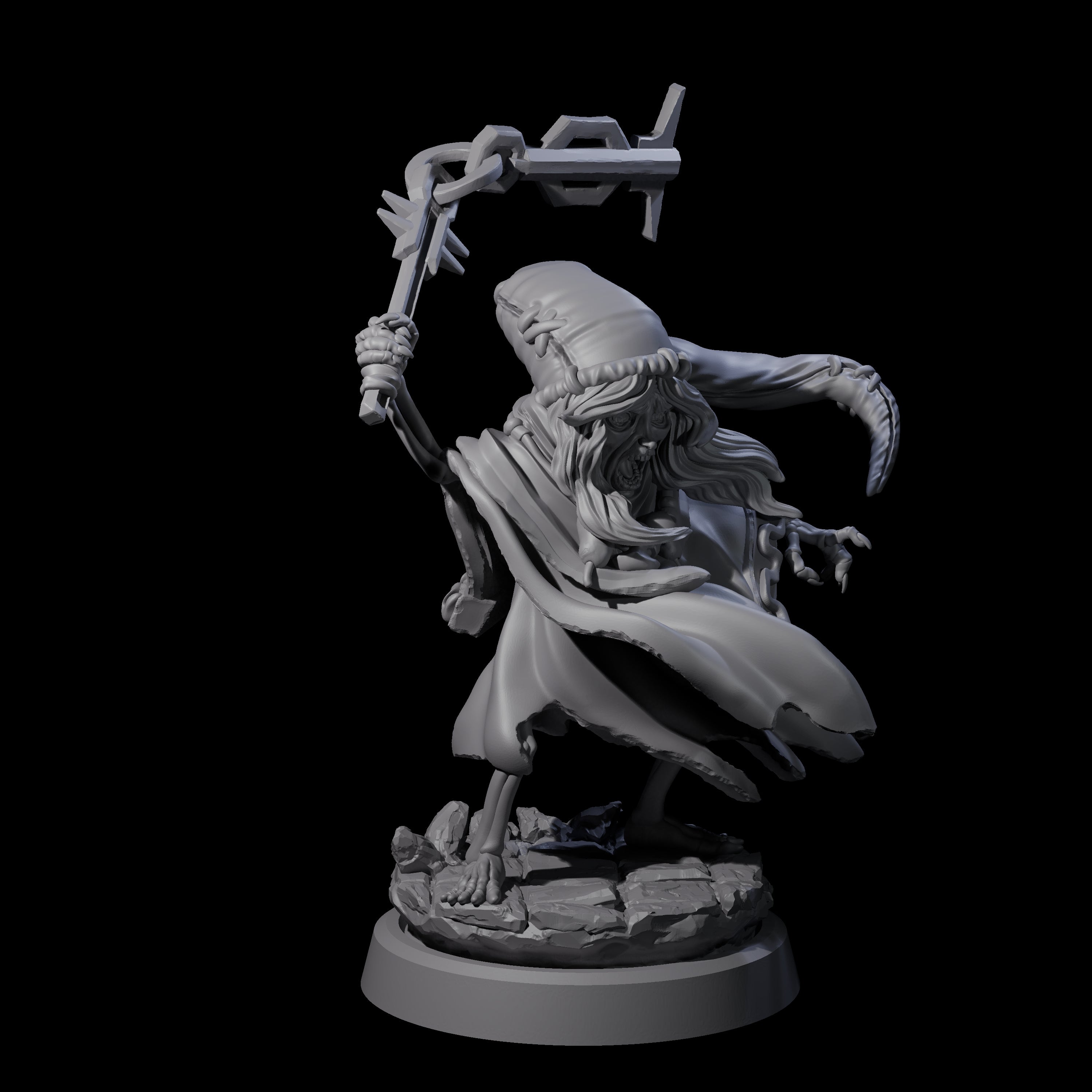 Withered Necromancer Marrowling B Miniature for Dungeons and Dragons, Pathfinder or other TTRPGs
