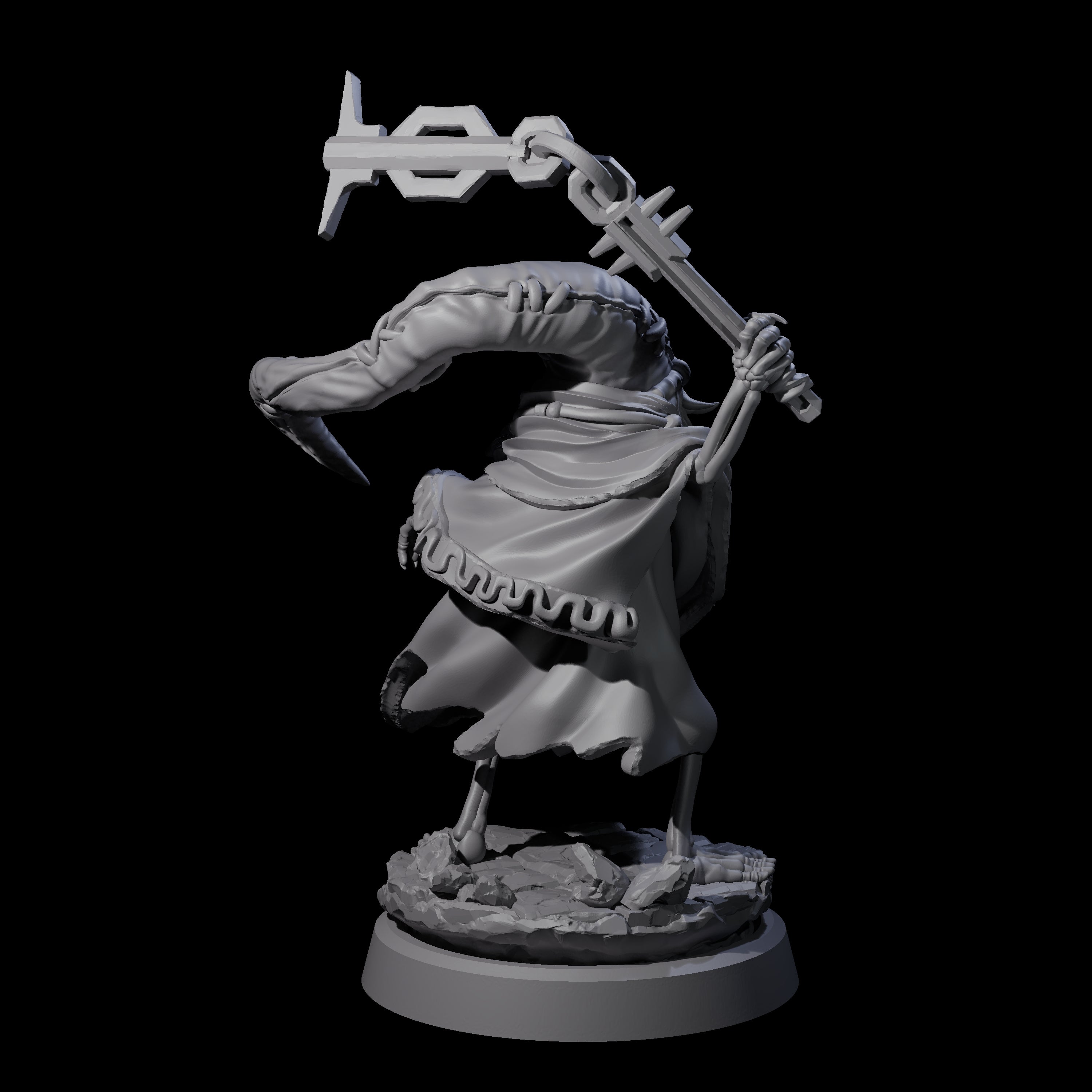 Withered Necromancer Marrowling B Miniature for Dungeons and Dragons, Pathfinder or other TTRPGs