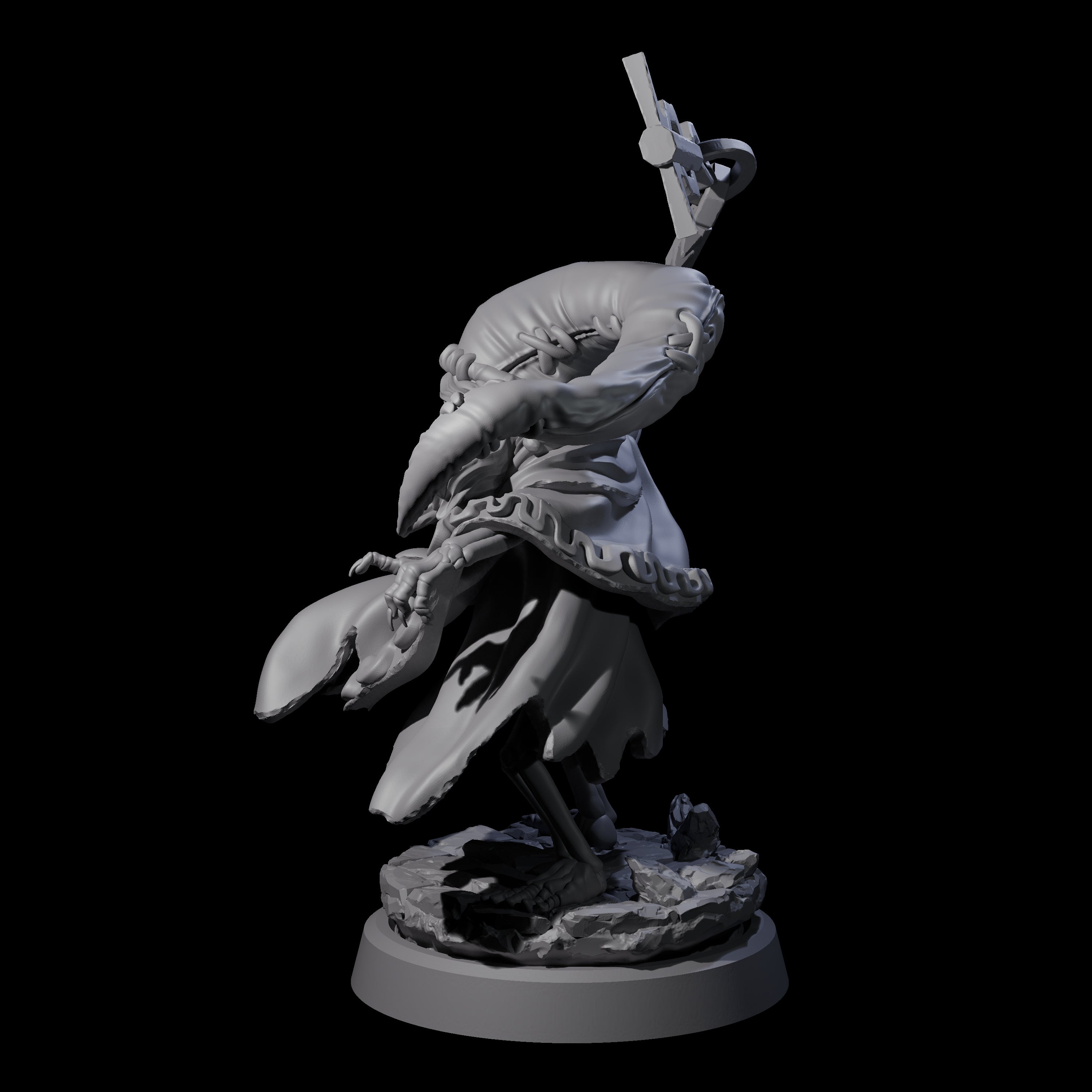 Withered Necromancer Marrowling B Miniature for Dungeons and Dragons, Pathfinder or other TTRPGs