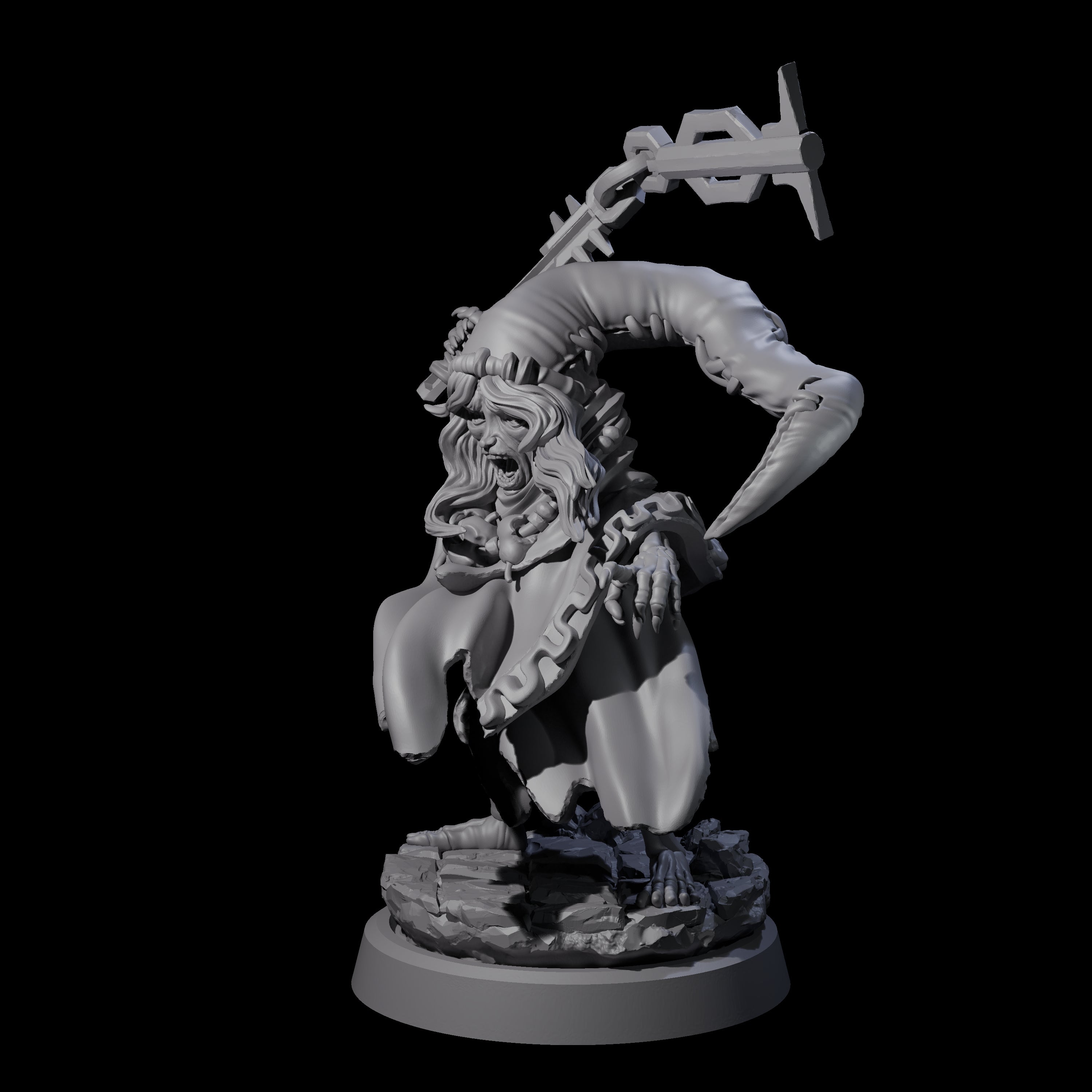 Withered Necromancer Marrowling B Miniature for Dungeons and Dragons, Pathfinder or other TTRPGs