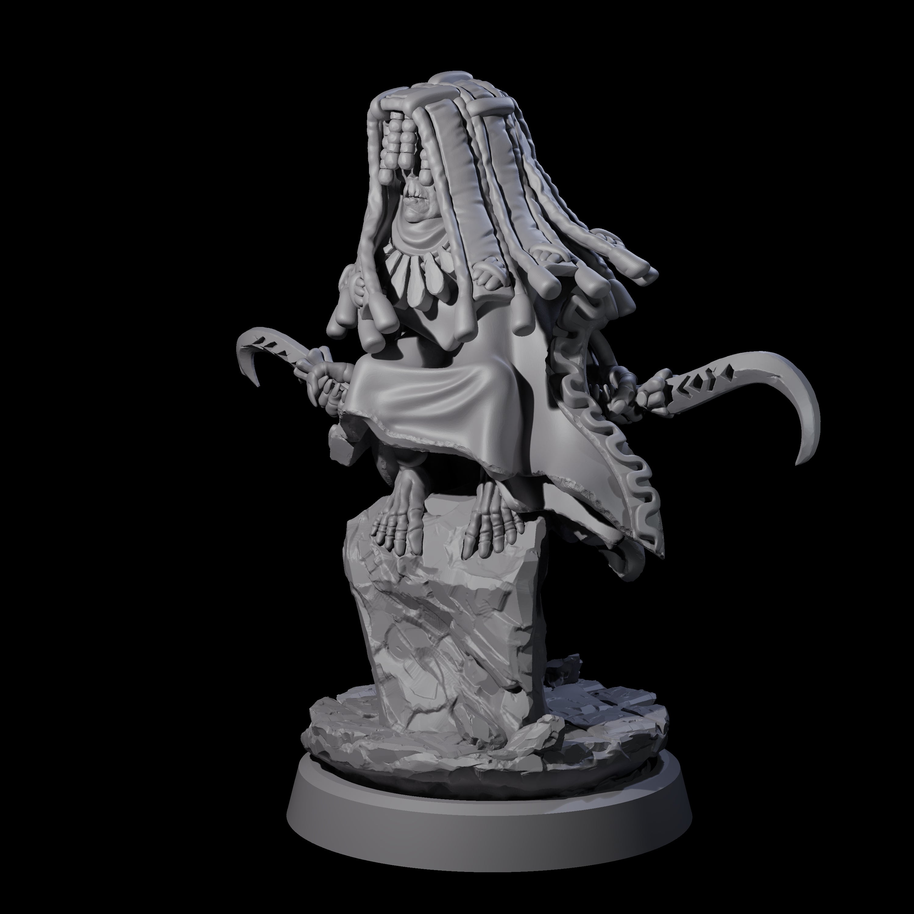 Withered Necromancer Marrowling C Miniature for Dungeons and Dragons, Pathfinder or other TTRPGs
