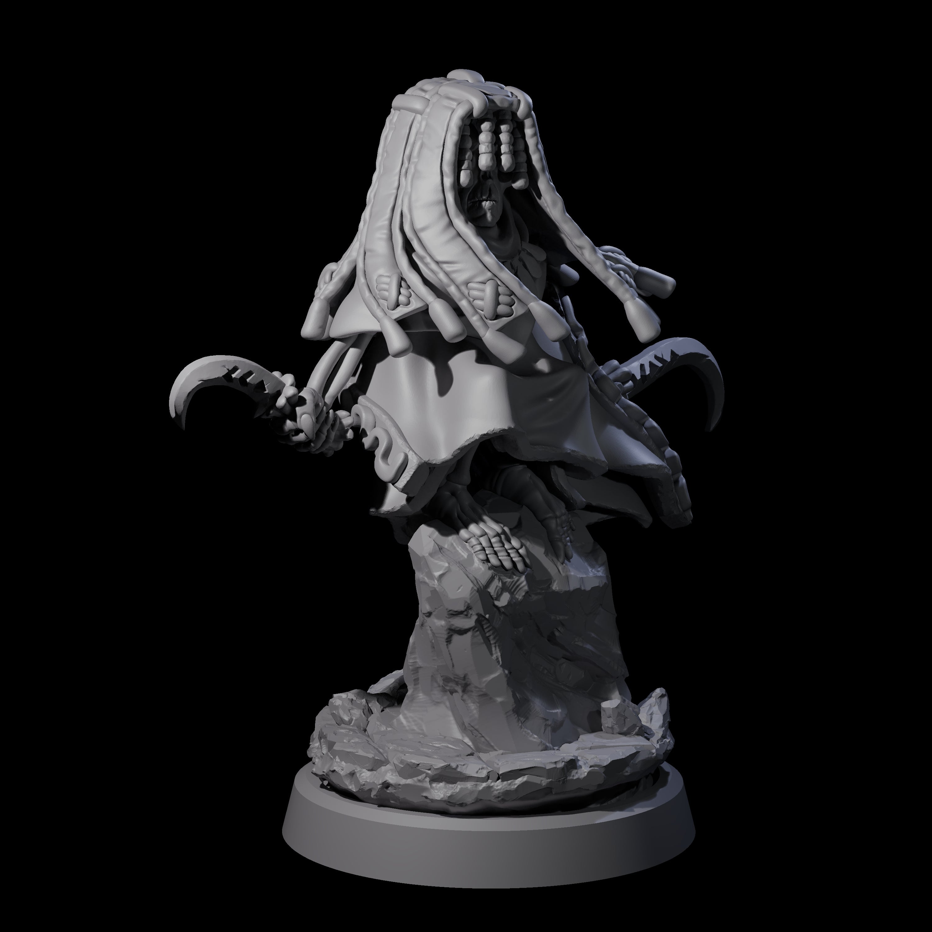 Withered Necromancer Marrowling C Miniature for Dungeons and Dragons, Pathfinder or other TTRPGs