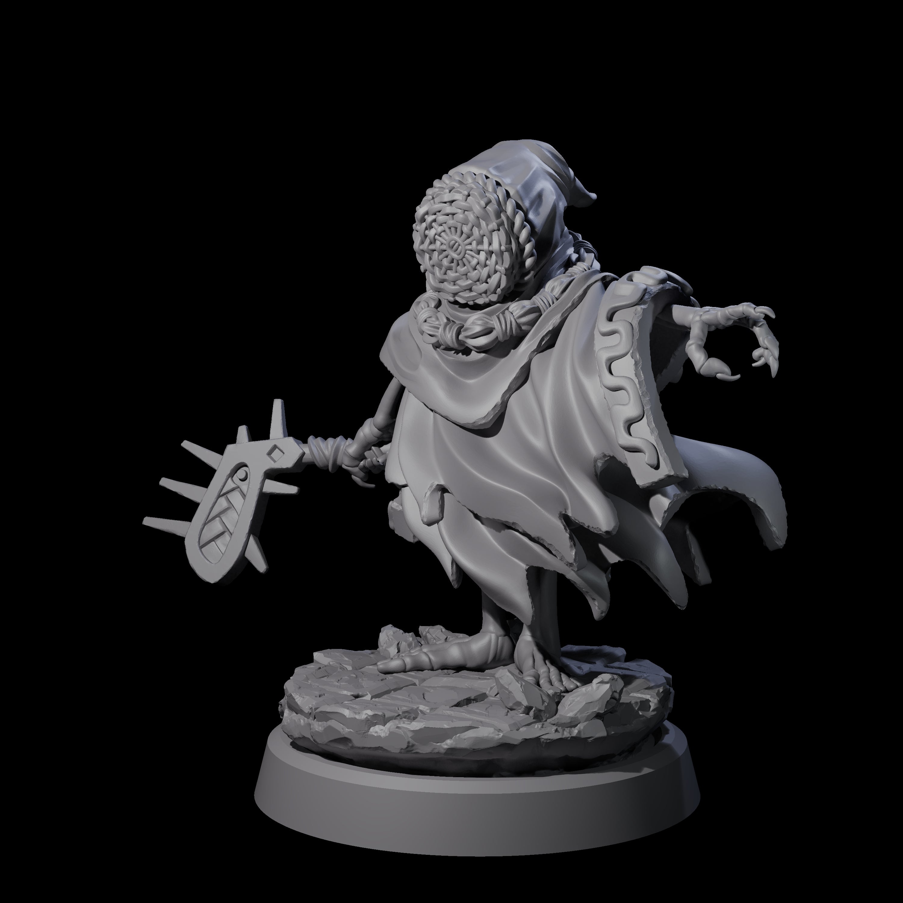 Withered Necromancer Marrowling D Miniature for Dungeons and Dragons, Pathfinder or other TTRPGs